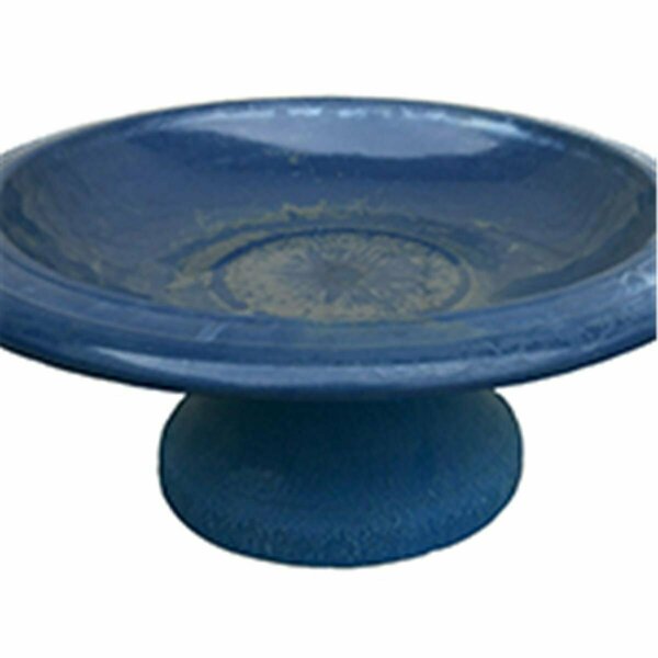 Tdi Brands Fiber Clay Bird Bowl with Base  Blue - Small TDI41891